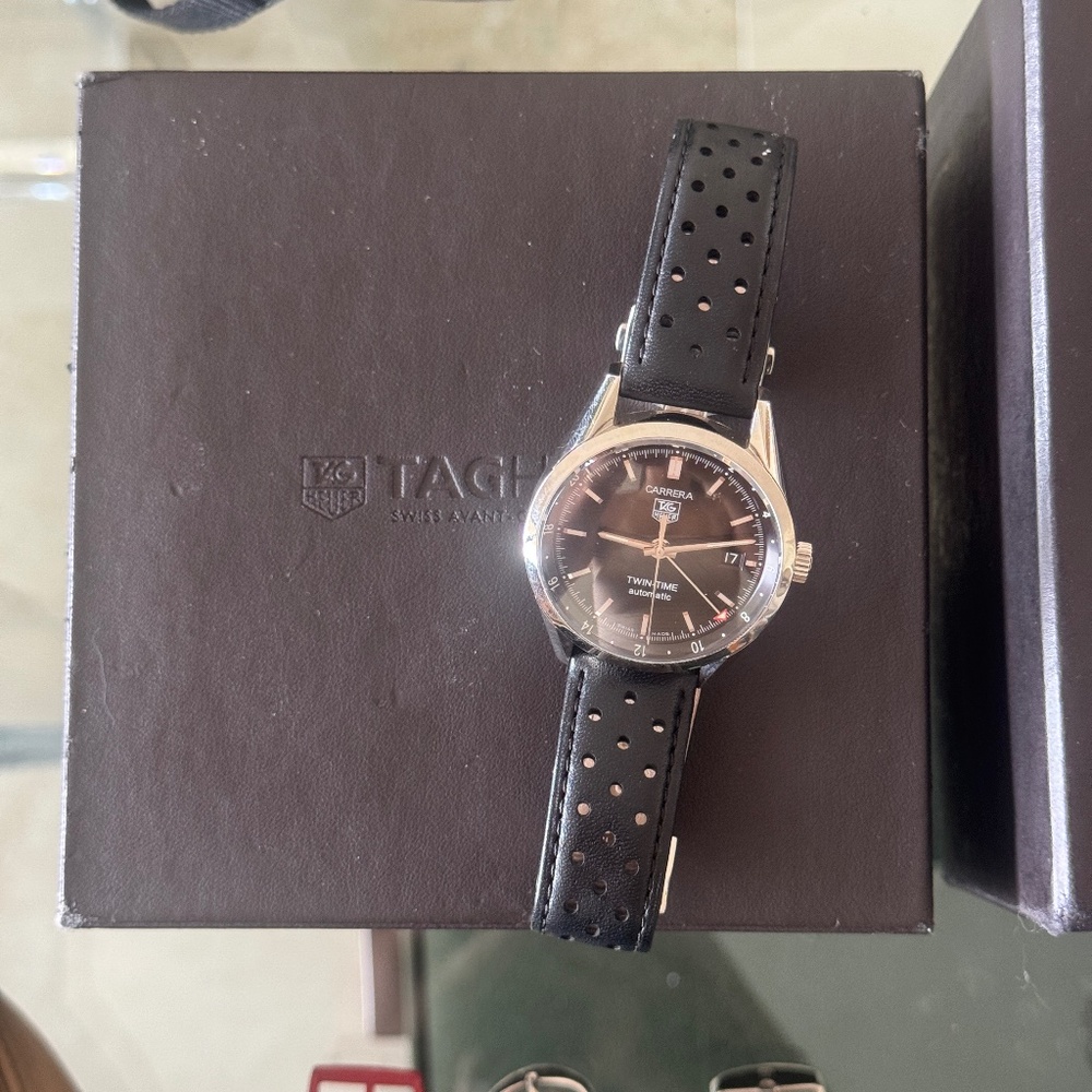 Tag Heur Carrera Twin Time Automatic with box
